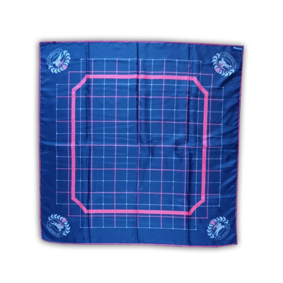 Vintage Burberrys Silk Scarf Knight Logo Blue/Red - Picture 2 of 5